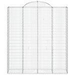 Casa si Gradina - Gradina si terasa - Garduri, panouri si accesorii - Cosuri gabion arcuite, 10 buc 200x50x220/240cm, fier galvanizat - Infinity.ro