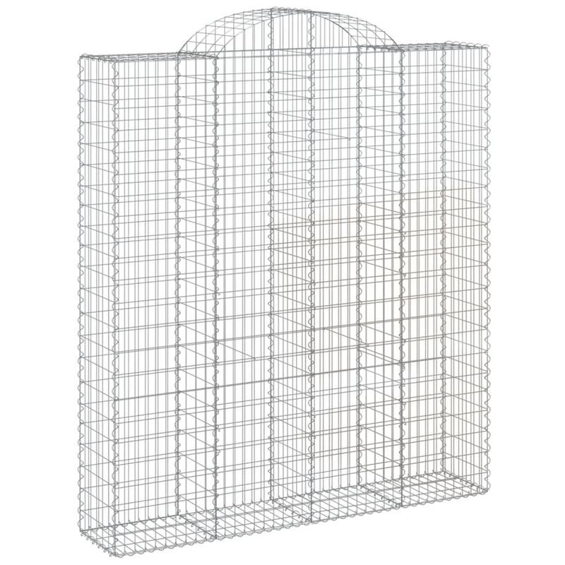 Casa si Gradina - Gradina si terasa - Garduri, panouri si accesorii - Cosuri gabion arcuite, 12 buc 200x50x220/240cm, fier galvanizat - Infinity.ro