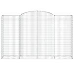 Casa si Gradina - Gradina si terasa - Garduri, panouri si accesorii - Cosuri gabion arcuite 17 buc, 300x50x180/200 cm fier galvanizat - Infinity.ro