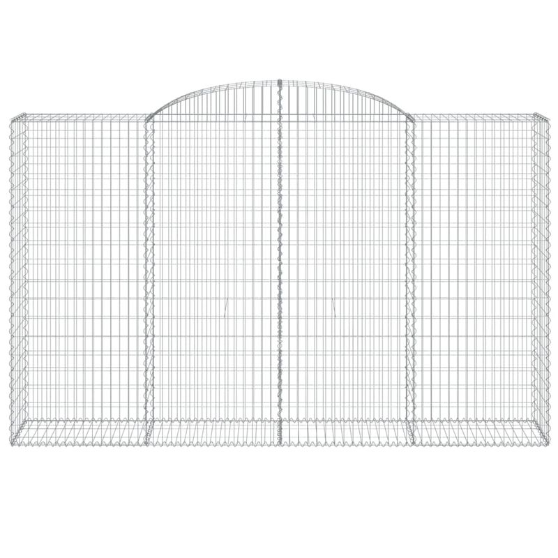 Casa si Gradina - Gradina si terasa - Garduri, panouri si accesorii - Cosuri gabion arcuite 17 buc, 300x50x180/200 cm fier galvanizat - Infinity.ro