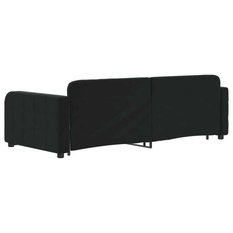 Casa si Gradina - Mobilier - Paturi si accesorii - Paturi - Pat de zi cu extensie si sertare, negru, 90x200 cm, catifea - Infinity.ro