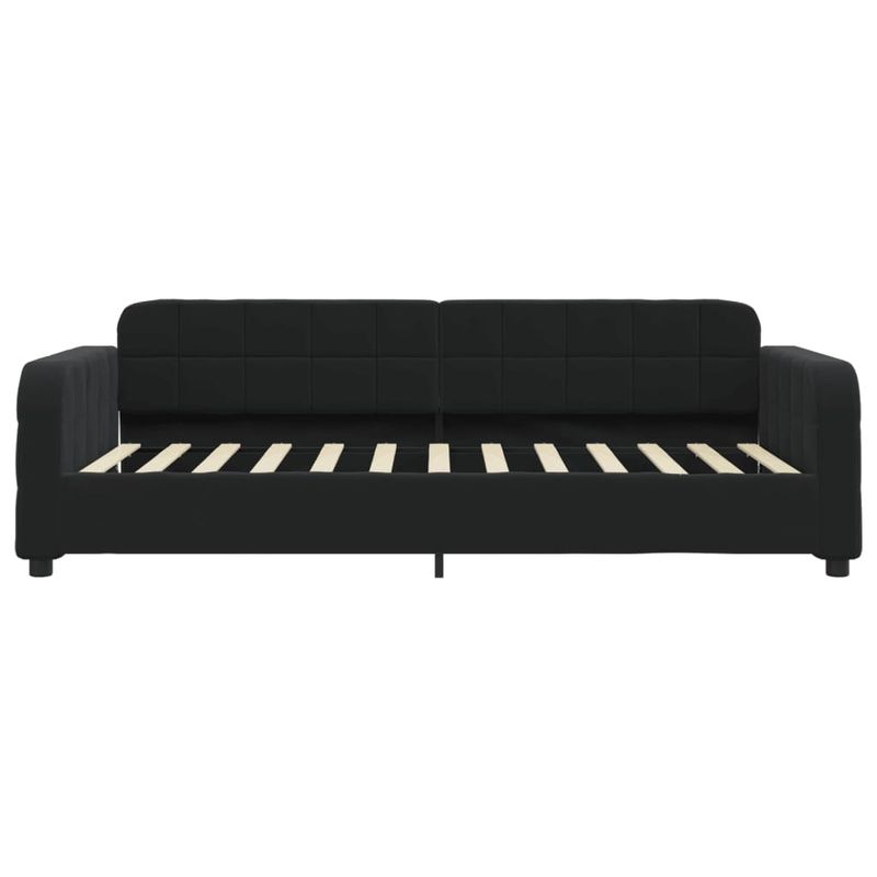 Casa si Gradina - Mobilier - Paturi si accesorii - Paturi - Pat de zi cu extensie si sertare, negru, 90x200 cm, catifea - Infinity.ro
