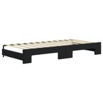 Casa si Gradina - Mobilier - Paturi si accesorii - Paturi - Pat de zi cu extensie si sertare, negru, 90x200 cm, catifea - Infinity.ro