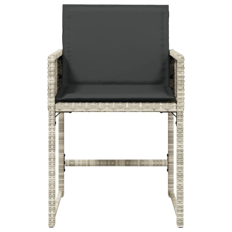 Casa si Gradina - Gradina si terasa - Mobilier exterior - Scaune si sezlonguri gradina - Fotolii de gradina cu perne, 4 buc., gri deschis, poliratan - Infinity.ro