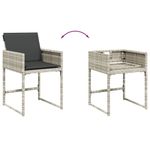 Casa si Gradina - Gradina si terasa - Mobilier exterior - Scaune si sezlonguri gradina - Fotolii de gradina cu perne, 4 buc., gri deschis, poliratan - Infinity.ro