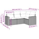 Casa si Gradina - Gradina si terasa - Mobilier exterior - Canapele si fotolii gradina - Set canapele de gradina, 4 piese, cu perne, maro poliratan maro - Infinity.ro