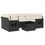 Casa si Gradina - Gradina si terasa - Mobilier exterior - Seturi mobila gradina - Set canapele de gradina cu perne, 7 piese, negru, poliratan - Infinity.ro