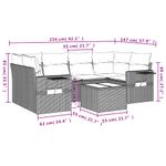 Casa si Gradina - Gradina si terasa - Mobilier exterior - Seturi mobila gradina - Set canapele de gradina cu perne, 7 piese, negru, poliratan - Infinity.ro