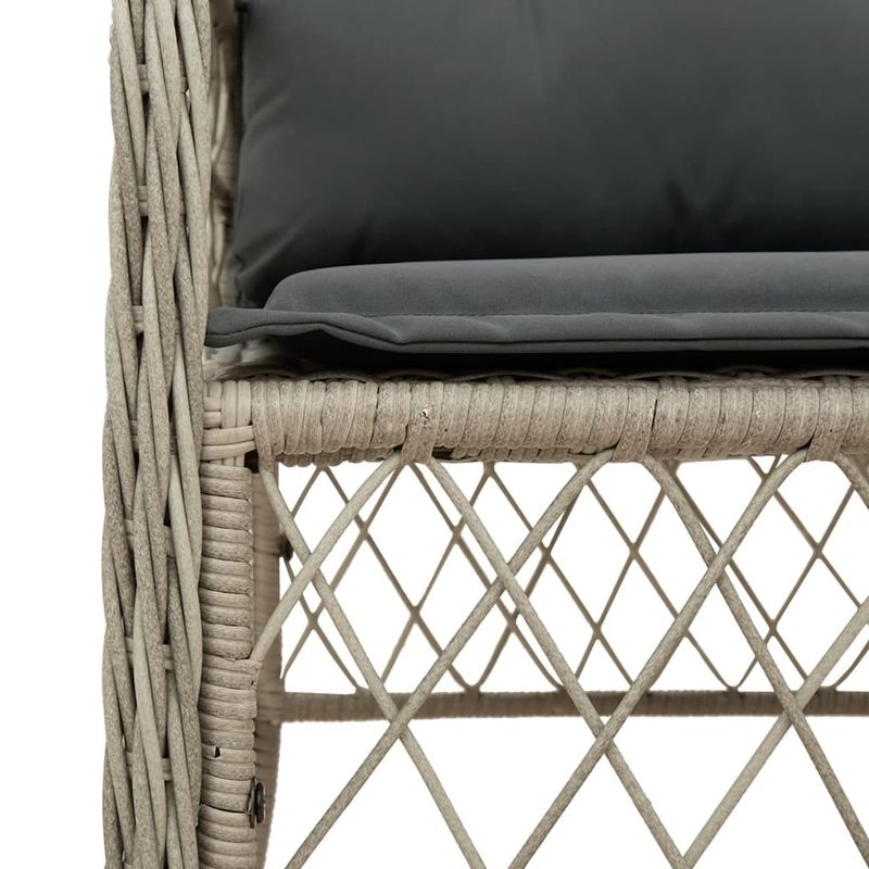 Casa si Gradina - Gradina si terasa - Mobilier exterior - Seturi mobila gradina - Set mobilier gradina cu perne, 9 piese, gri deschis, poliratan - Infinity.ro