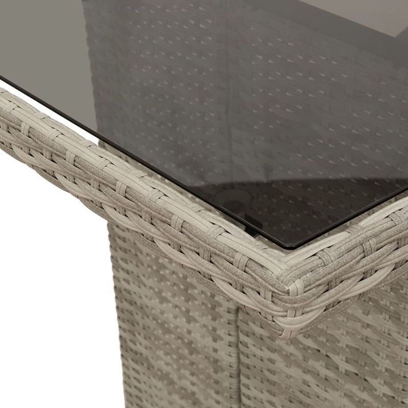 Casa si Gradina - Gradina si terasa - Mobilier exterior - Seturi mobila gradina - Set mobilier gradina cu perne, 9 piese, gri deschis, poliratan - Infinity.ro