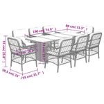 Casa si Gradina - Gradina si terasa - Mobilier exterior - Seturi mobila gradina - Set mobilier gradina cu perne, 9 piese, gri deschis, poliratan - Infinity.ro