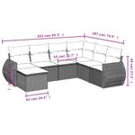 Casa si Gradina - Gradina si terasa - Mobilier exterior - Seturi mobila gradina - Set canapele de gradina cu perne, 7 piese, negru, poliratan - Infinity.ro