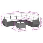 Casa si Gradina - Gradina si terasa - Mobilier exterior - Seturi mobila gradina - Set canapele de gradina cu perne, 7 piese, negru, poliratan - Infinity.ro