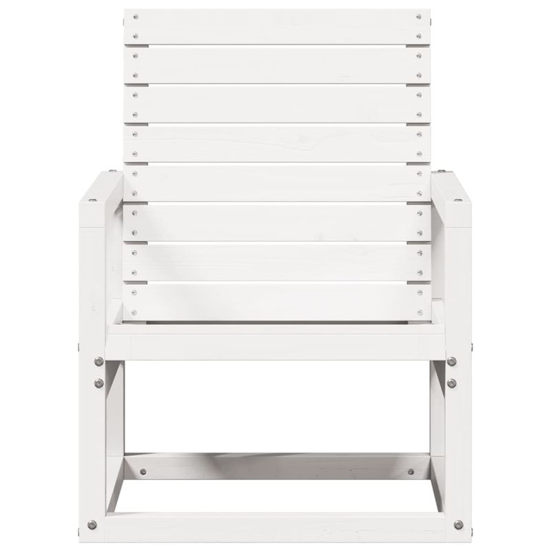 Casa si Gradina - Gradina si terasa - Mobilier exterior - Scaune si sezlonguri gradina - Scaun de gradina, alb, 57,5x63x76 cm, lemn masiv de pin - Infinity.ro