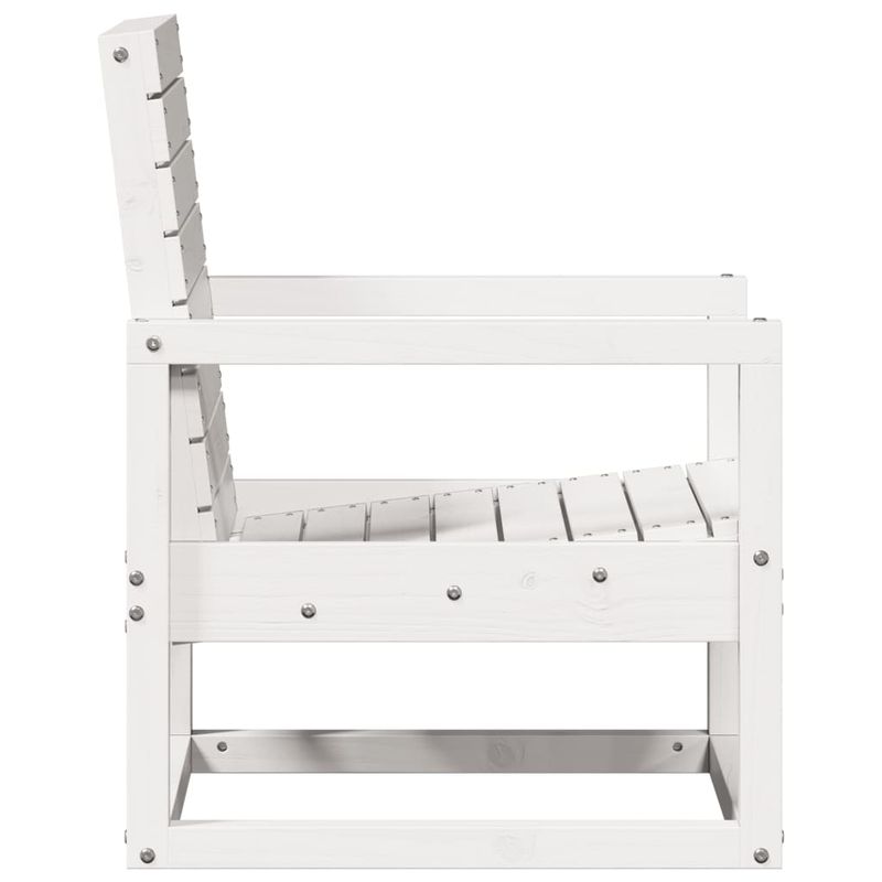 Casa si Gradina - Gradina si terasa - Mobilier exterior - Scaune si sezlonguri gradina - Scaun de gradina, alb, 57,5x63x76 cm, lemn masiv de pin - Infinity.ro