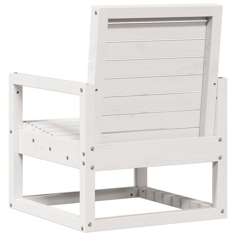 Casa si Gradina - Gradina si terasa - Mobilier exterior - Scaune si sezlonguri gradina - Scaun de gradina, alb, 57,5x63x76 cm, lemn masiv de pin - Infinity.ro