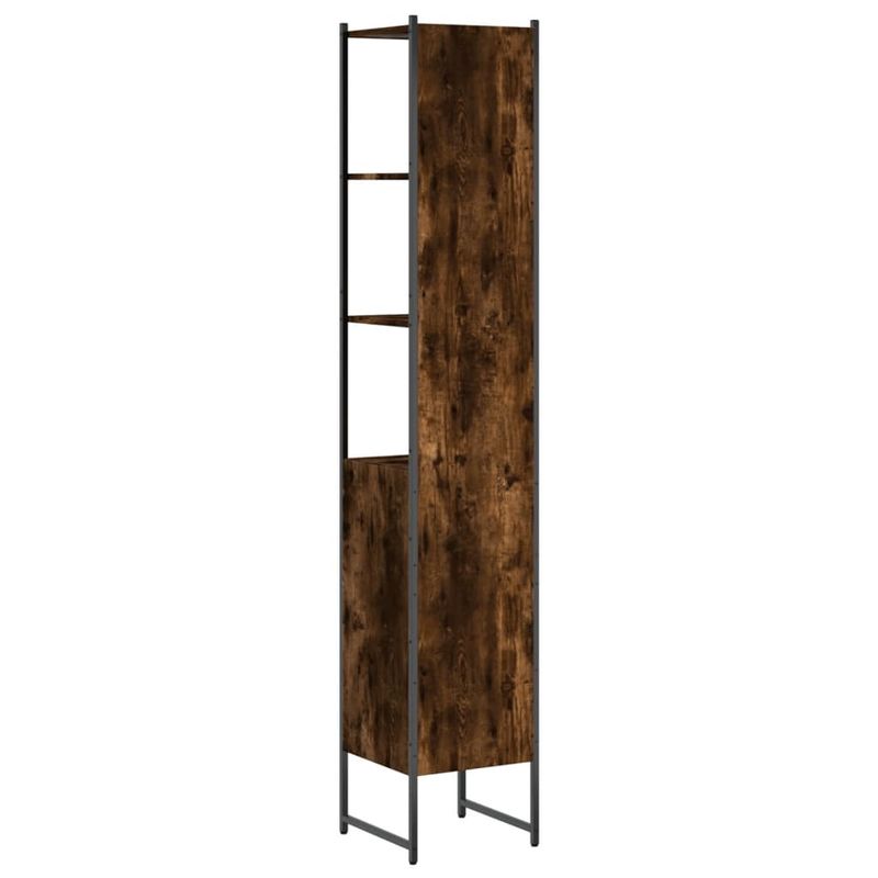Casa si Gradina - Mobilier - Mobilier baie - Corpuri baie - Dulap de baie, stejar afumat, 33x33x185,5 cm, lemn prelucrat - Infinity.ro
