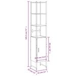 Casa si Gradina - Mobilier - Mobilier baie - Corpuri baie - Dulap de baie, stejar afumat, 33x33x185,5 cm, lemn prelucrat - Infinity.ro