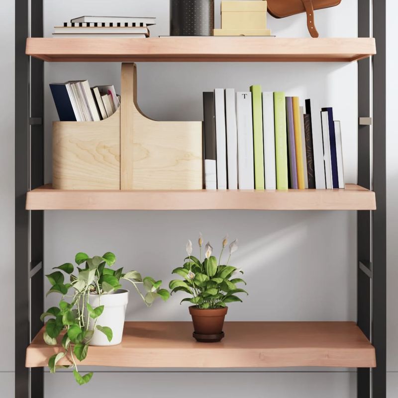 Casa si Gradina - Mobilier - Biblioteci si rafturi - Rafturi - Raft de perete maro deschis 80x60x(2-6) cm lemn stejar tratat - Infinity.ro