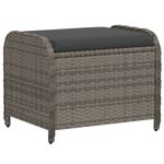 Casa si Gradina - Gradina si terasa - Mobilier exterior - Scaune si sezlonguri gradina - Taburet de gradina cu perna, gri, 58x46x46 cm, poliratan - Infinity.ro