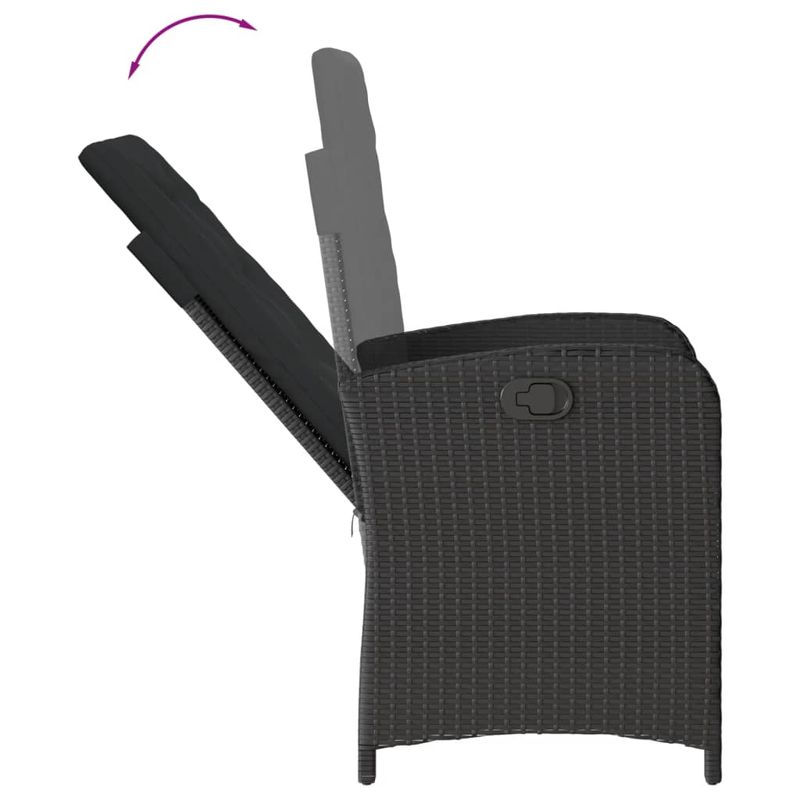 Casa si Gradina - Gradina si terasa - Mobilier exterior - Seturi mobila gradina - Set mobilier de gradina cu perne, 9 piese, negru, poliratan - Infinity.ro