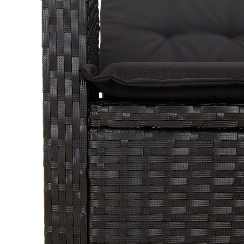 Casa si Gradina - Gradina si terasa - Mobilier exterior - Seturi mobila gradina - Set mobilier de gradina cu perne, 9 piese, negru, poliratan - Infinity.ro