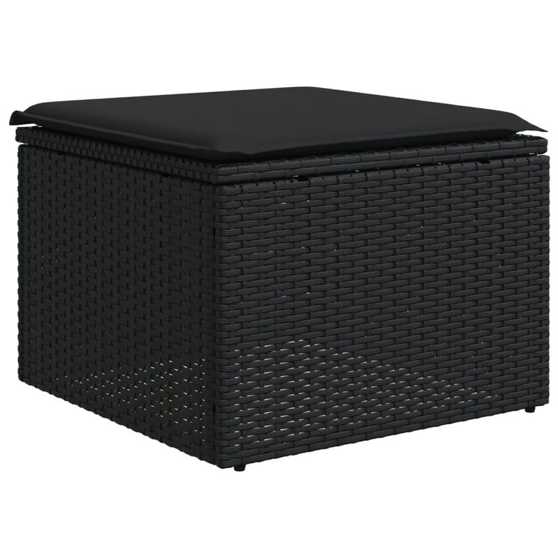Casa si Gradina - Gradina si terasa - Mobilier exterior - Seturi mobila gradina - Set canapele de gradina, 12 piese, cu perne, negru, poliratan - Infinity.ro