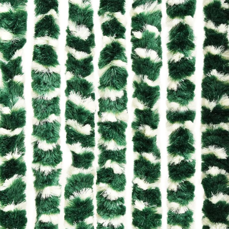 Casa si Gradina - Textile si covoare - Perdele si draperii - Perdele - Perdea pentru insecte, verde si alb, 90x200 cm, chenille - Infinity.ro