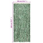 Casa si Gradina - Textile si covoare - Perdele si draperii - Perdele - Perdea pentru insecte, verde si alb, 90x200 cm, chenille - Infinity.ro