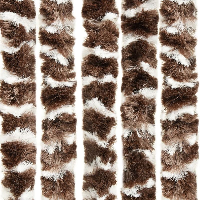 Casa si Gradina - Textile si covoare - Perdele si draperii - Perdele - Perdea pentru insecte, maro si alb, 90x200 cm, chenille - Infinity.ro