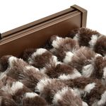 Casa si Gradina - Textile si covoare - Perdele si draperii - Perdele - Perdea pentru insecte, maro si alb, 90x200 cm, chenille - Infinity.ro
