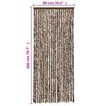 Casa si Gradina - Textile si covoare - Perdele si draperii - Perdele - Perdea pentru insecte, maro si alb, 90x200 cm, chenille - Infinity.ro
