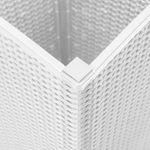 Casa si Gradina - Gradinarit si plante - Plante si ghivece - Ghivece si suporturi - Jardiniere de gradina, 2 buc., alb, 32,5x32,5x57 cm, PP - Infinity.ro