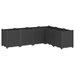 Casa si Gradina - Gradinarit si plante - Plante si ghivece - Ghivece si suporturi - Jardiniera de gradina, negru, 160x120x53 cm, PP - Infinity.ro