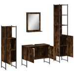 Casa si Gradina - Mobilier - Seturi de mobilier - Seturi baie - Set dulapuri de baie, 4 piese, stejar afumat, lemn prelucrat - Infinity.ro