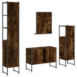 Casa si Gradina - Mobilier - Seturi de mobilier - Seturi baie - Set dulapuri de baie, 4 piese, stejar afumat, lemn prelucrat - Infinity.ro
