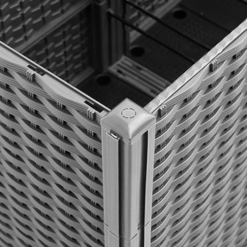 Casa si Gradina - Gradinarit si plante - Plante si ghivece - Ghivece si suporturi - Jardiniera de gradina cu spalier gri deschis 160x120x140 cm PP - Infinity.ro