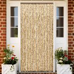 Casa si Gradina - Textile si covoare - Perdele si draperii - Perdele - Perdea pentru insecte, bej si maro, 100x230 cm, chenille - Infinity.ro