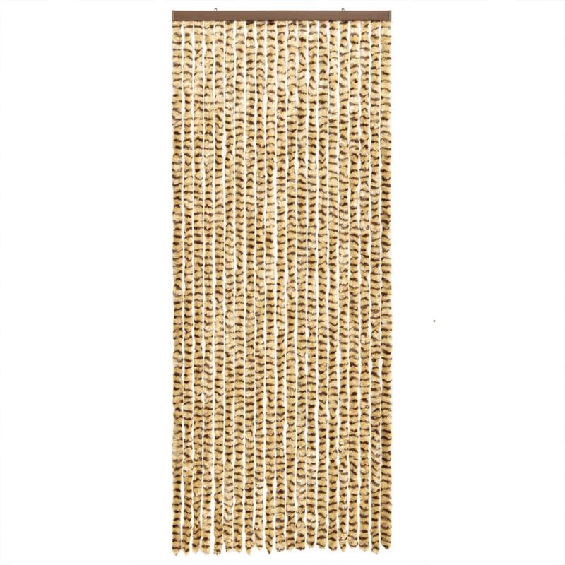Casa si Gradina - Textile si covoare - Perdele si draperii - Perdele - Perdea pentru insecte, bej si maro, 100x230 cm, chenille - Infinity.ro