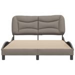 Casa si Gradina - Mobilier - Paturi si accesorii - Paturi - Cadru de pat cu tablie, gri taupe, 140x190 cm, textil - Infinity.ro