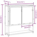 Casa si Gradina - Mobilier - Mobilier baie - Corpuri baie - Dulap de baie cu oglinda stejar maro 60x16x60 cm lemn compozit - Infinity.ro