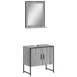 Casa si Gradina - Mobilier - Seturi de mobilier - Seturi baie - Set dulapuri Baie, 2 piese, gri sonoma, lemn prelucrat - Infinity.ro