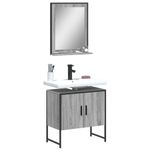 Casa si Gradina - Mobilier - Seturi de mobilier - Seturi baie - Set dulapuri Baie, 2 piese, gri sonoma, lemn prelucrat - Infinity.ro