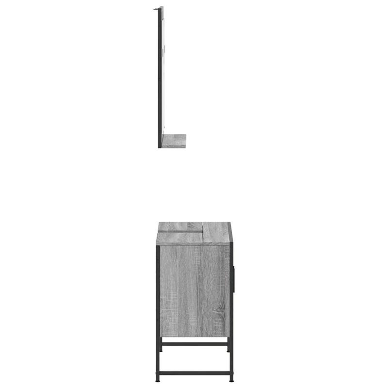 Casa si Gradina - Mobilier - Seturi de mobilier - Seturi baie - Set dulapuri Baie, 2 piese, gri sonoma, lemn prelucrat - Infinity.ro