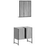 Casa si Gradina - Mobilier - Seturi de mobilier - Seturi baie - Set dulapuri Baie, 2 piese, gri sonoma, lemn prelucrat - Infinity.ro