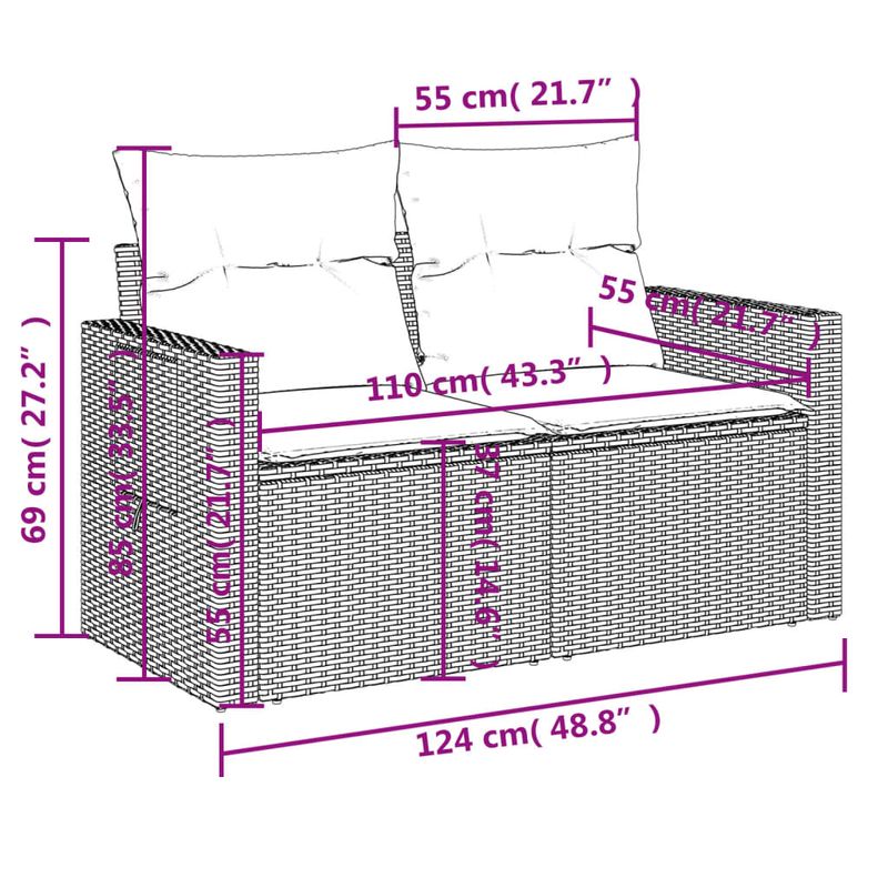 Casa si Gradina - Gradina si terasa - Mobilier exterior - Seturi mobila gradina - Set canapea de gradina cu perne, 4 piese, gri, poliratan - Infinity.ro