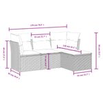 Casa si Gradina - Gradina si terasa - Mobilier exterior - Seturi mobila gradina - Set mobilier de gradina cu perne, 4 piese, negru, poliratan - Infinity.ro
