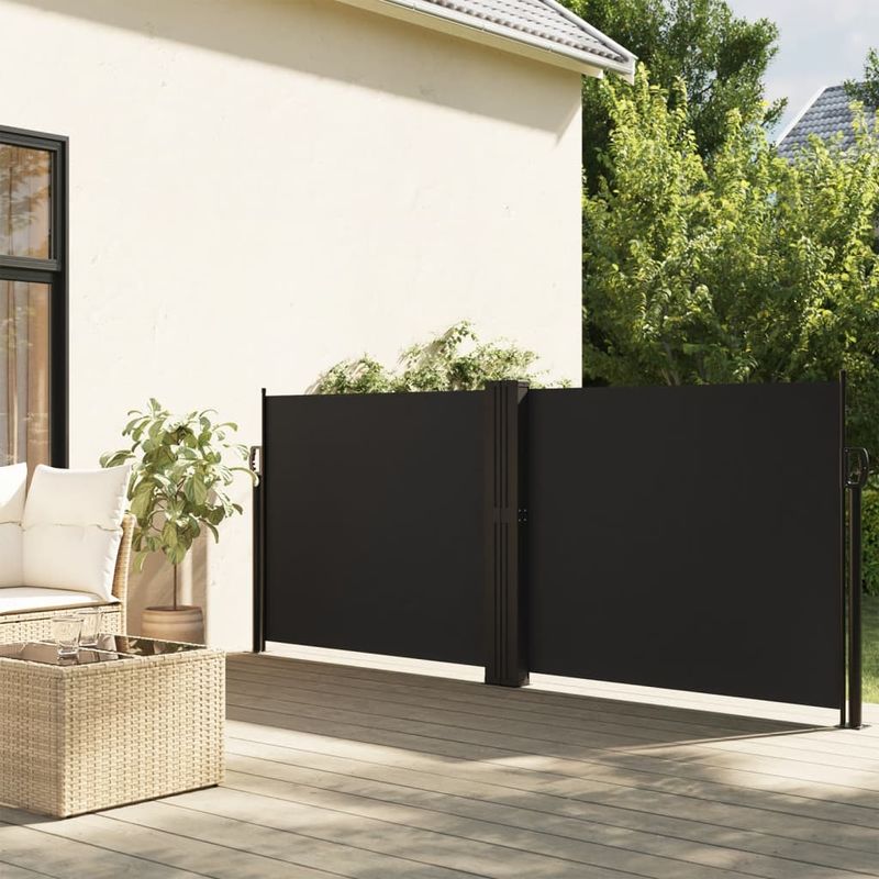 Casa si Gradina - Gradina si terasa - Umbrele si pavilioane - Umbrele - Copertina laterala retractabila, negru, 100 x 600 cm - Infinity.ro