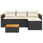 Casa si Gradina - Gradina si terasa - Mobilier exterior - Seturi mobila gradina - Set mobilier de gradina cu perne, 3 piese, negru, poliratan - Infinity.ro