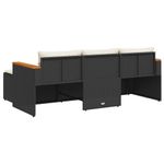 Casa si Gradina - Gradina si terasa - Mobilier exterior - Seturi mobila gradina - Set mobilier de gradina cu perne, 3 piese, negru, poliratan - Infinity.ro